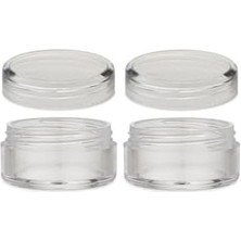 SBN - Store 3,8cm 10ML Şeffaf Kapaklı Mini Kavanoz Küçük Takı ve Mini Eşya Saklama Kutusu 2'li