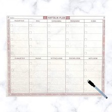 Die Grup Buffer® Şeffaf Kendiliğinden Yapışkanlı Kalemli Haftalık Planlayıcı 40CM-50CM