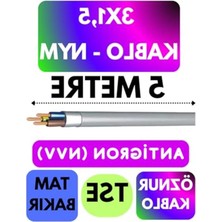 Die Grup 5 Metre Uzun, Gri 3x1,5 Nym Antigron Kablo, Güvenilir Kullanım