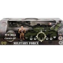 Hero Combat Sesli Işıklı Asker Seti 1 Tank 2 Figürlü 14 Parçalı
