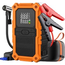 Die Grup Enshall 24.000MAH Şarjlı Akü Takviye Cihazı Çantalı 2000A Tepe Akımlı Oto Hava Kompresör Powerbank