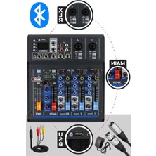 Die Grup Midex MDX-45S Ses Mikseri Stüdyo Kayıt Için 4 Kanal Ses Kartlı +48V Phantomlu Kayıt Mikseri