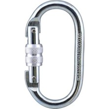 Die Grup Paslanmaz Çelik Kilitli Oval Karabina, 10 mm Kanca