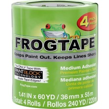 Frogtape Çok Yüzeyli Boyacı Bandı, Paıntblock Teknoloji, 3.6 cm x 54.9 M, Yeşil, 4 Rulo (240660)