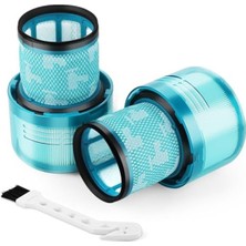 Die Grup Dyson V11 Için Filtreler, Dyson V15 Detect Için 2'li Filtre Seti, Dyson V11 V15 SV14 SV22 Için Yıkanabilir Yedek Filtre, Temizleme Fırçası Ile, #970013-02'YI Değiştirin (Yeşil)