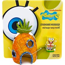 Die Grup Sünger Bob ve Ananas Evi Akvaryum Süsü | 2 Parça Set | Tatlı Veya Alt Su Tankları Için Harika