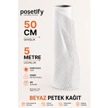 Poşetify Beyaz Petek Dolgu Ambalaj Kağıdı 50CM x 5mt | Hediye Paketleme ve Koruyucu Dolgu Kağıdı Premium