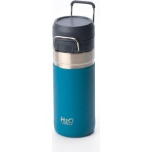 Die Grup Deconox 500 ml (0,5 Litre) Kapasiteli Paslanmaz Çelik Termos Kupa - Entegre Ağızlıklı, Taşıma Kulplu Seyahat Matarası (Mavi)