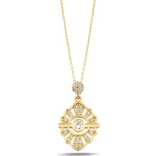Debora Jewelry 14 Ayar Altın Taşlı Tasarım Kolye