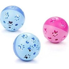 Die Grup Pati Desenli Kedi Oyun Topu, 5 cm 2'li Paket