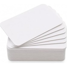 Die Grup Beyaz Oval Boş Kart, 8 x 5 Cm, Not ve Kelime Kartı