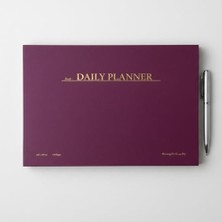 Die Grup Fark Tanıtım/paperto. Tarihsiz Günlük Planlayıcı, 29,7 × 21 Cm, 60 Yaprak, 110 gr Ivory Kağıt, Bordo Kapak, Günlük Plan Defteri (Ingilizce)