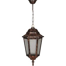Die Grup BFE-68188-BKR Kahverengi Elektrostatik Toz Boyalı Dış Mekan Aydınlatma, E27, Abs, Akrilik Cam, 23CM