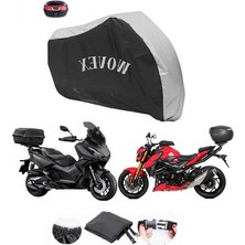 Die Grup Honda ile Uyumlu Xadv Motosiklet Brandası Gri Siyah Kombinasyonlu Arka Çanta Uyumlu Motor Branda