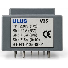 Ulus V35 ST0410135-0001 Trafo 230V 21V 2X7,5V Çok Çıkışlı Transformatör