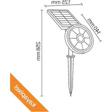 Die Grup 9 LED ile Güneş Enerjili Bahçe Armatürü, IP65 Su Geçirmez ve 200 Lümen