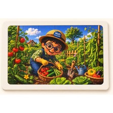 Aslanoğlu Store Bahçıvan H - 24 Parça Ahşap Puzzle