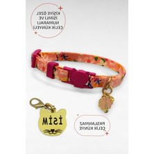 Die Grup Caramelos Güvenlik Kilitli Kedi Tasması, Isimli Kedi Tasması, Kedi Isimlik, Kedi Künyesi, Safety Click Desen Y22-TEK Ebat