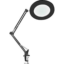 Die Grup Masa Üstü Büyüteç Ayarlanabilir Işıklı Tamir Hobi Güzellik Merkezi 160MM 5x Siyah - AL2451