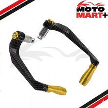 Motomart+ Kawasaki Ninja 500 Karbon Desenli Manet Koruma Sarı MKTR0243