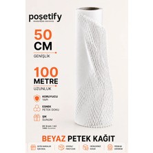 Poşetify Beyaz Petek Dolgu Ambalaj Kağıdı 50CM x 100MT | Hediye Paketleme ve Koruyucu Dolgu Kağıdı Premium