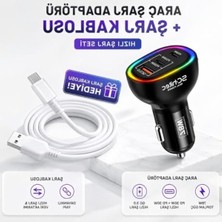 Die Grup 67W 3 Portlu Araç Şarj Aleti, Hızlı Şarj Kablosu ile Pratik Kullanım