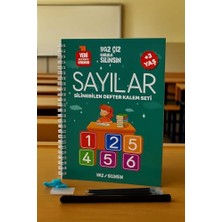 Die Grup Sayılar Sihirli Yazı Seti Silinen Kabartmalı Oluklu Defter Yazma Öğret 1 Kitap+1 Kalem+5 Yedek Uç