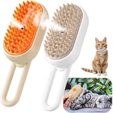 Die Grup Buharlı Kedi Tarağı, Yıkama Fırçası ile Yumuşak Silikonlu