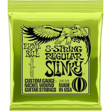 Die Grup Ernie Ball Normal Slinky 8 Telli Nikel Yara Elektro Gitar Telleri, Ölçü 10-74