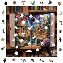 Die Grup Ahşap Puzzle Yetişkin - Masal Kapısı - 353 Parça, 29 x 29 cm - Yapıştırıcı Folyo Dahil - Benzersiz Şekilli Parçalar & Özel Figürler - S1-48