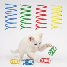 Die Grup Kedi Yay Oyuncak 8'li Set, Spiral Yay Kedi Oyuncağı, Kedi Oyuncağı Yay, Yavru ve Yetişkin Kediler Için Eğlence Oyuncağı