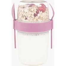 Die Grup 650 ml Kapaklı Meyveli Müsli Kabı, Kaşıklı Piknik Seti