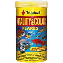 Die Grup Vitality Color Flakes Tropikal Balıklar Için Renklendirici Pul Balık Yemi 250 ml 60GR
