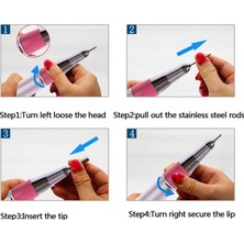 SBN - Store Manikür Pedikür Makinesi Profesyonel 25000 Rpm Elektrikli Tırnak Parlatıcı Törpü 3 Farklı Renk Seçeneği Nail Drill Parlatma Şekil Verme Çok Işlevli Ku