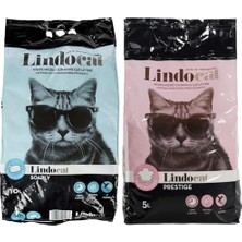 Die Grup Lindo Cat Clean And Fresh Sabunlu Ince Taneli 10 Litre & Lindo Cat Bebek Pudralı Ince Taneli Kedi Kumu 5 Litre
