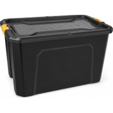 Die Grup Orret Home 100 Litre Ekstra Büyük Saklama Kutusu, Kapaklı Kilitli Plastik Organizer, Büyük Takım Sandığı, Oto Bagaj Garaj Atölye Eşya Düzenleyici (100 Litre)