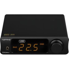 Die Grup Topping Audio Dx3 Pro+ ES9038Q2M Desktop Dac ve Headphone Amplifier, Black, Dac ve Kulaklık Amplifikatörü