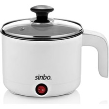Die Grup Sinbo SCO-5043 Çok Fonksiyonlu Buharlı Pişirici, 1 Litre, 400W, Cam Kapaklı, Buharda Sebze Pilav Makarna ve Yumurta Pişirme Özellikli Mini Elektrikli Pişirici