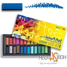 Die Grup 24 Adet Yarım Boy Soft Pastel, Kolay Karışım Özelliği Ile, Çizim Için Uygun