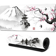 Die Grup Mcstorey Zen Xxl Mouse Pad 90X40 Cm, Büyük Masa Matı, 3 mm Dikişli Kenar, Kaymaz Kauçuk Taban, Gaming Mousepad – Fuji Sakura
