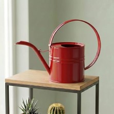 Die Grup Ella 1 Litre Metal Çiçek Saksı Sulama Kabı – Modern Dekoratif Çok Amaçlı Sulak (Kırmızı)