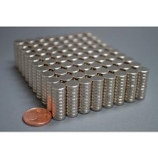 Die Grup 50 Adet Çap 8 mm Neodyum Mıknatıs - Kalınlık 2 mm