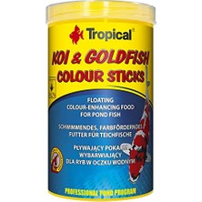 Die Grup Koi Goldfish Colour Sticks Havuz Balıkları Için Renklendirici Temel Balık Yemi 1000 ml 80 gr