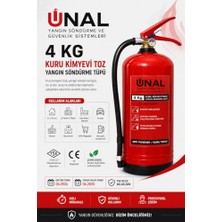 Die Grup 4 kg Kuru Kimyevi Toz Yangın Söndürme Tüpü, Ev Iş Yeri ve Araç Kullanımı Için, Abc Sınıfı, Kırmızı