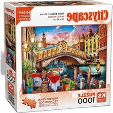 Die Grup 48 x 68 cm Boyutunda Rialto Bridge Temalı 1000 Parça Puzzle