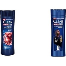 SBN - Store Clear Men Seti | Şampuan Hızlı Stil 2'si 1 Arada Kolay Şekil Alan Saçlar 350 ml Mavi X2 + Şampuan Vinícius Júnior 350 ml X2
