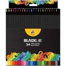 Die Grup Blackline 24'lü Kuru Boya Kalemi,parlak Renkler, Dayanıklı Uçlar, Ergonomik Tasarım
