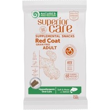Die Grup Nature’s Protection Superior Care Kızıl Tüylü Köpekler Için Somonlu Hipoalerjenik & Ağız Bakım Köpek Ödülü 150G