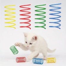 Die Grup Kedi Yay Oyuncak 8'li Set, Spiral Yay Kedi Oyuncağı, Kedi Oyuncağı Yay, Yavru ve Yetişkin Kediler Için Eğlence Oyuncağı