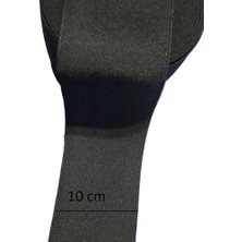 Die Grup Imrenaksesuar 10 cm Don Paça Bel Lastiği Yassı Geniş Lastik 3 Metre (Siyah)